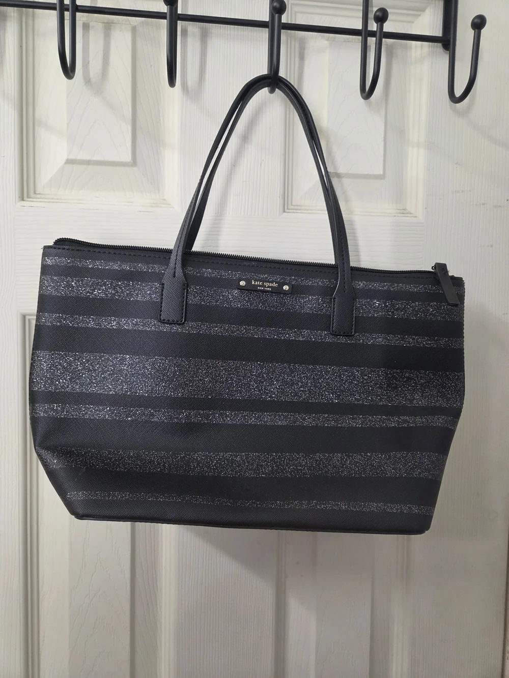 Kate Spade Haven Lane Hani Tote is a stylish black should  Glitter Stripe Tote